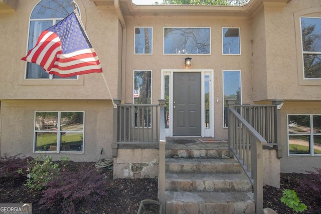 11 Line Creek Cir, Sharpsburg, GA 30277 - view of exterior entry featuring stucco siding