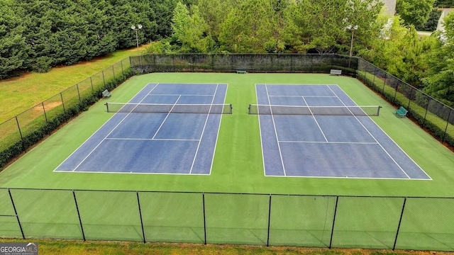 3668 Burel Mill Dr, Buford, GA 30519 - view of tennis court with fence