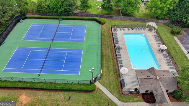 3668 Burel Mill Dr, Buford, GA 30519 - bird's eye view of a pool area