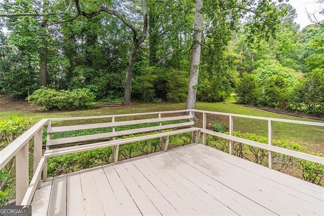 4171 Whispering Forest Ct SW, Lilburn, GA 30047 - view of wooden deck