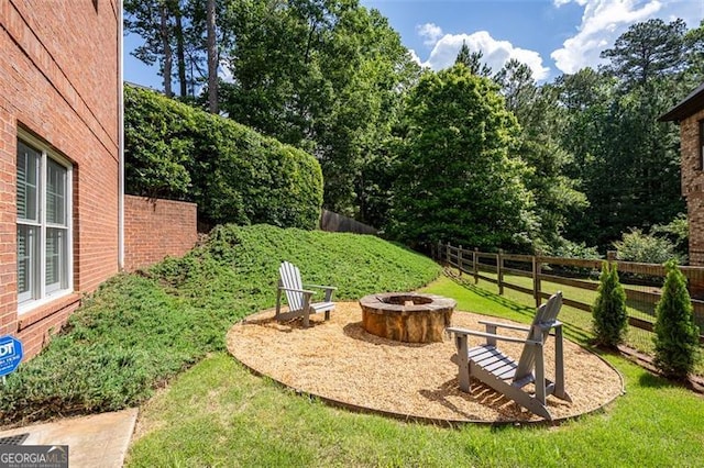 5370 Newport Bay, Alpharetta, GA 30005 - view of yard with a fire pit