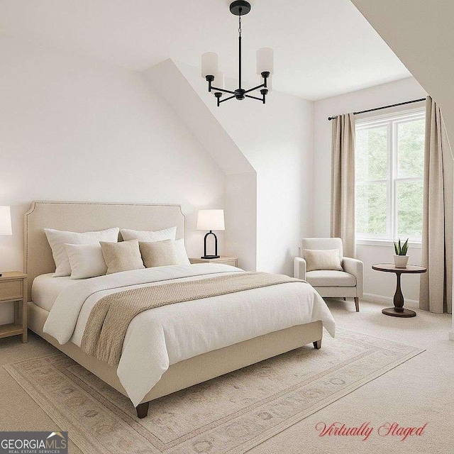 4 Kelso At Peyton Dr SW, Atlanta, GA 30311 - bedroom featuring a chandelier and light carpet