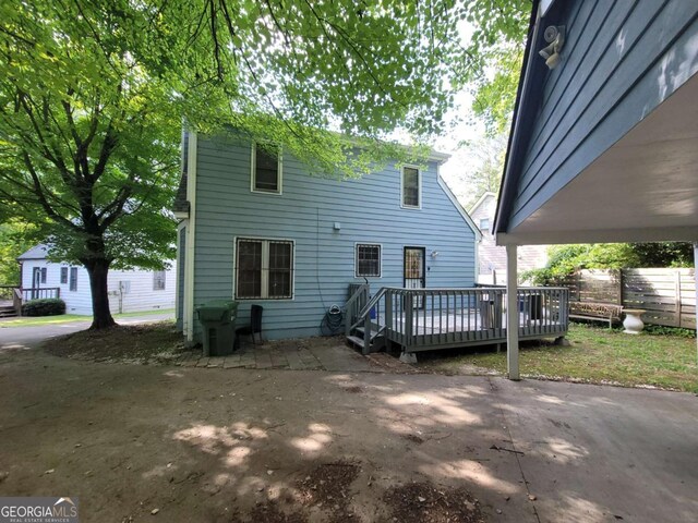 4 Kelso At Peyton Dr SW, Atlanta, GA 30311 - back of house featuring a patio area, a deck, and fence