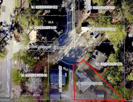 4 Kelso At Peyton Dr SW, Atlanta, GA 30311 - aerial view of property's location featuring property parcel outlined