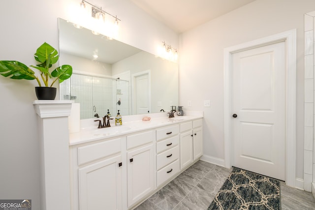 4832 Stone Way Path, Buford, GA 30519 - full bath featuring a shower stall and double vanity