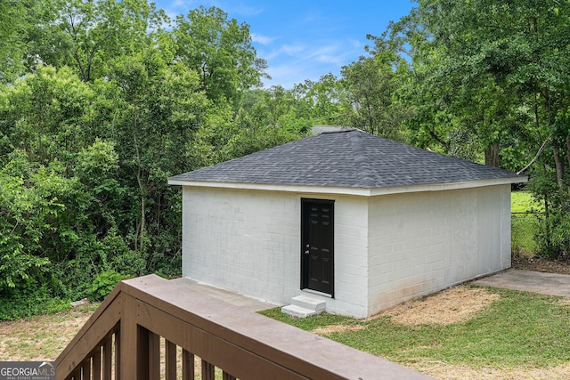 view of outbuilding with an outdoor structure