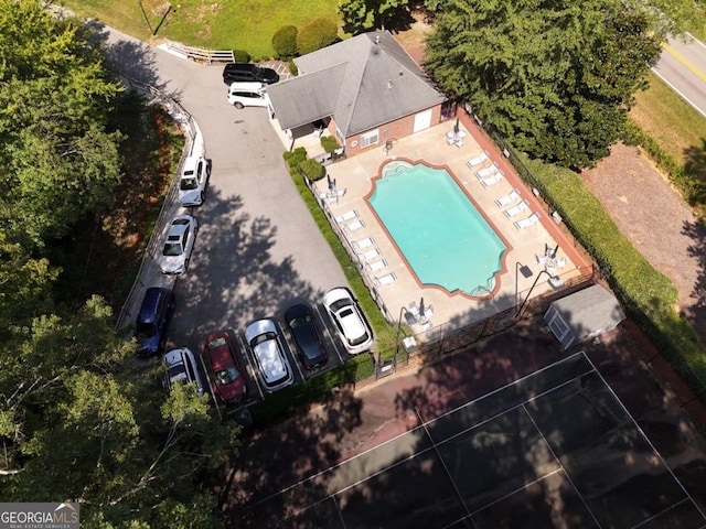 1152 Strath Clyde Way, Mcdonough, GA 30253 - aerial view of a pool