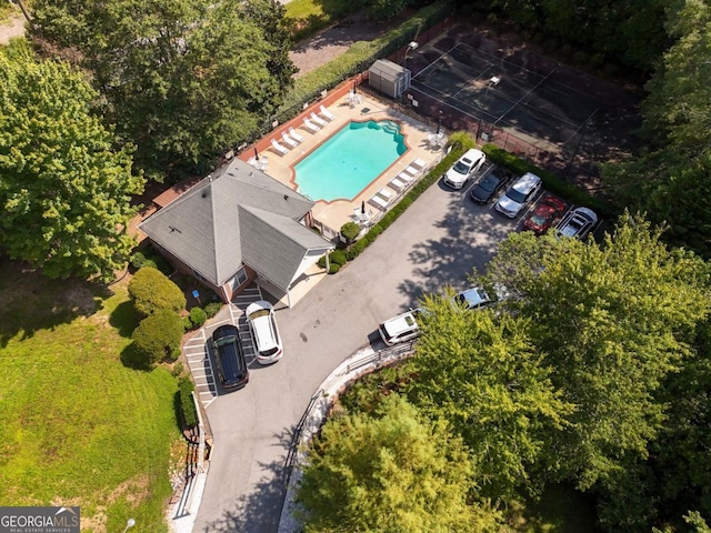 1152 Strath Clyde Way, Mcdonough, GA 30253 - drone / aerial view of a pool area