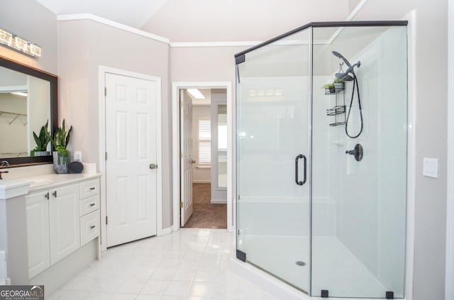 6450 Oak Valley Dr, Cumming, GA 30040 - full bath with a shower stall and vanity