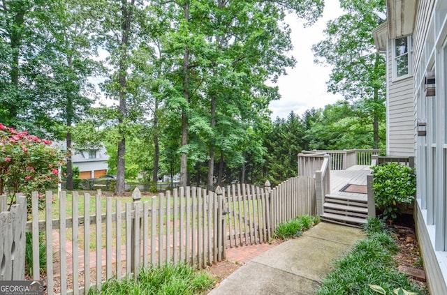 6450 Oak Valley Dr, Cumming, GA 30040 - view of yard featuring a deck