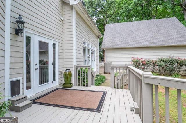 6450 Oak Valley Dr, Cumming, GA 30040 - view of wooden deck
