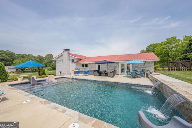 27 Graham Rd, Dallas, GA 30132 - view of pool with an outdoor hangout area, a patio area, and fence