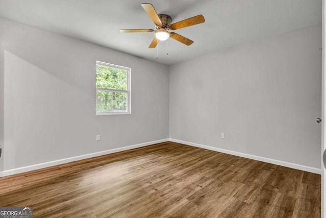 2184 Cherokee Valley Cir, Lithonia, GA 30058 - empty room featuring wood finished floors and ceiling fan