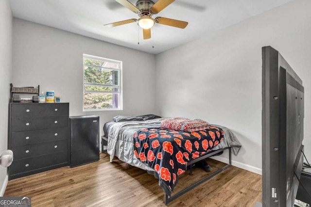 2184 Cherokee Valley Cir, Lithonia, GA 30058 - bedroom featuring wood finished floors and a ceiling fan