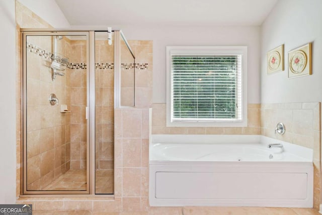 3230 Sundew Dr NW, Acworth, GA 30101 - full bathroom featuring a stall shower and a bath