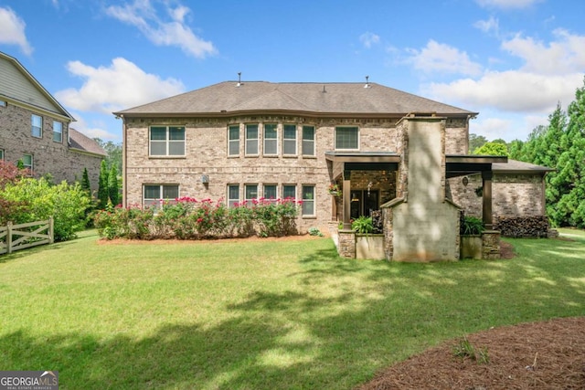 3230 Sundew Dr NW, Acworth, GA 30101 - back of property with a yard and brick siding