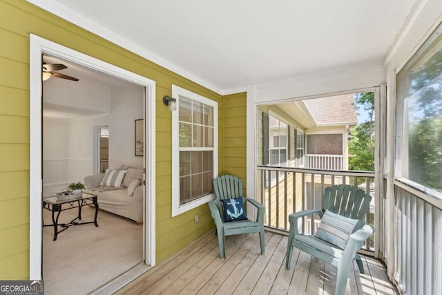 6306 Walden Park Dr, Savannah, GA 31410 - sunroom / solarium with a ceiling fan