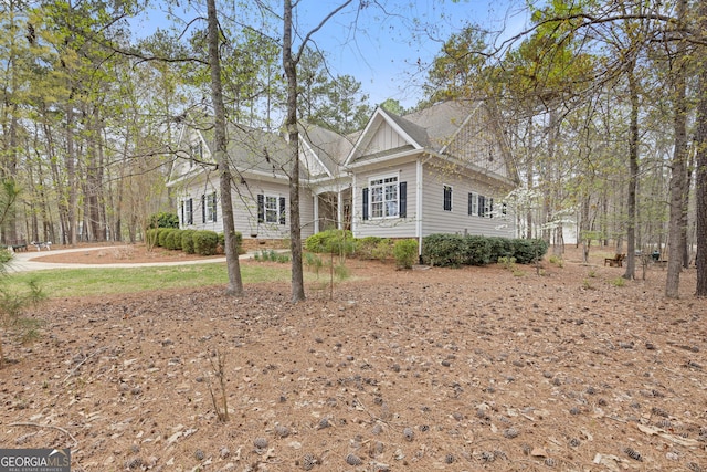 view of front facade featuring board and batten siding