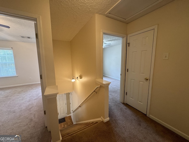 218 Osmanthus Way, Canton, GA 30114 - stairs featuring carpet floors, a textured ceiling, and baseboards