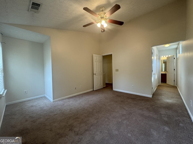 218 Osmanthus Way, Canton, GA 30114 - unfurnished bedroom featuring carpet flooring, a textured ceiling, baseboards, and ceiling fan