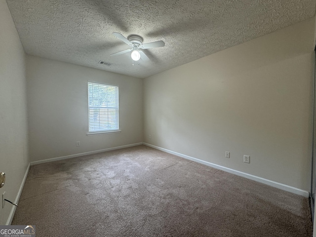 218 Osmanthus Way, Canton, GA 30114 - carpeted empty room with ceiling fan, baseboards, and a textured ceiling