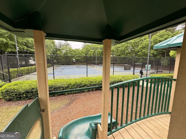 218 Osmanthus Way, Canton, GA 30114 - view of home's community featuring a tennis court and fence