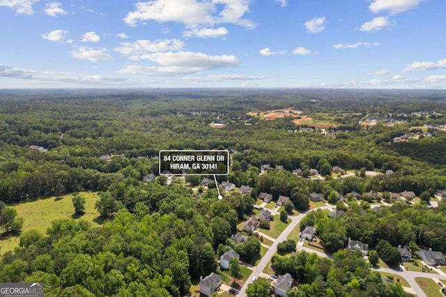 aerial view of a forest