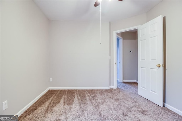 402 Hancock Ct, Woodstock, GA 30188 - spare room with carpet flooring, baseboards, and ceiling fan