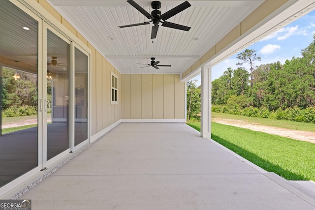 108 Branch Creek Rd, Woodbine, GA 31569 - view of patio / terrace featuring a ceiling fan