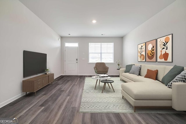 201 Ellie Way, Savannah, GA 31419 - living room with dark wood finished floors and recessed lighting