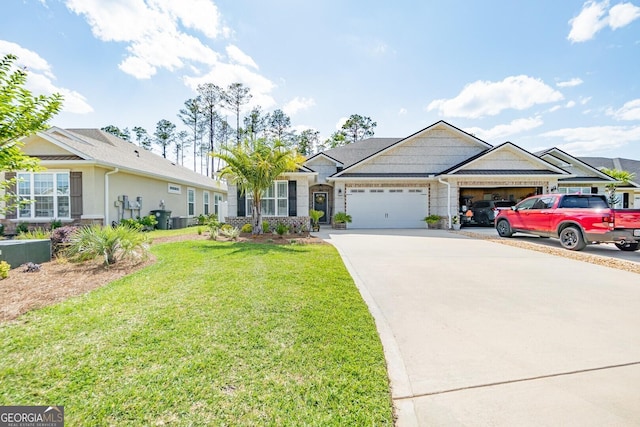 133 Ryan Nicholas Dr, Kingsland, GA 31548 - view of front of house with an attached garage, a front lawn, and driveway