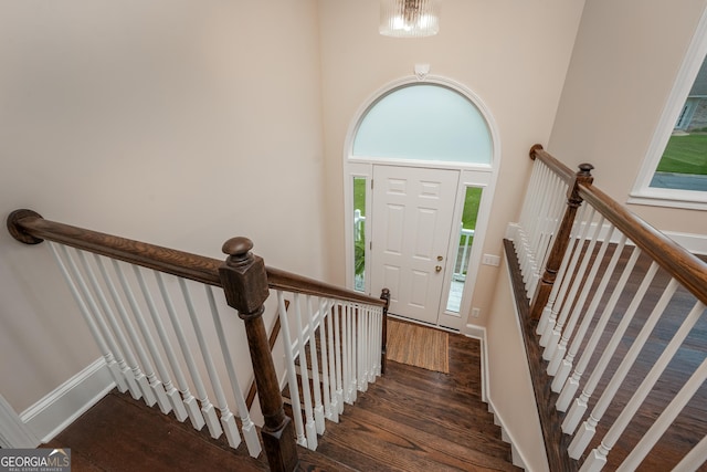 102 Peaceful Vw, Acworth, GA 30102 - foyer with wood finished floors and a high ceiling