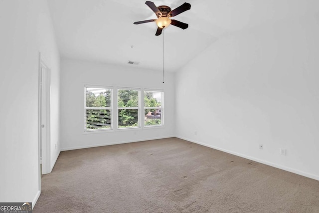 1929 Brightleaf Way, Marietta, GA 30060 - carpeted spare room with ceiling fan and vaulted ceiling