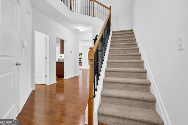 1929 Brightleaf Way, Marietta, GA 30060 - stairway with wood finished floors and baseboards