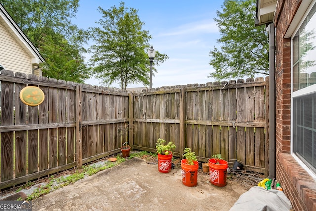 view of patio / terrace with a fenced backyard