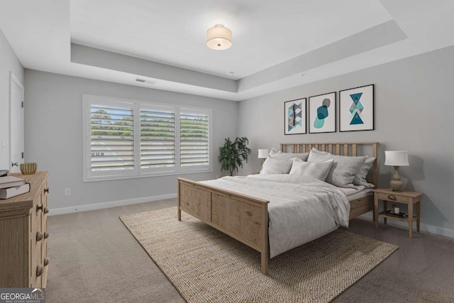 1768 Evenstad Way, Smyrna, GA 30080 - bedroom with a tray ceiling, light carpet, and baseboards
