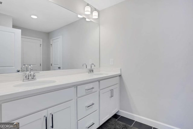 1768 Evenstad Way, Smyrna, GA 30080 - full bathroom featuring baseboards, tile patterned flooring, and double vanity