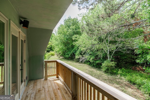 218 Wedgewood Dr, Danielsville, GA 30633 - view of wooden deck
