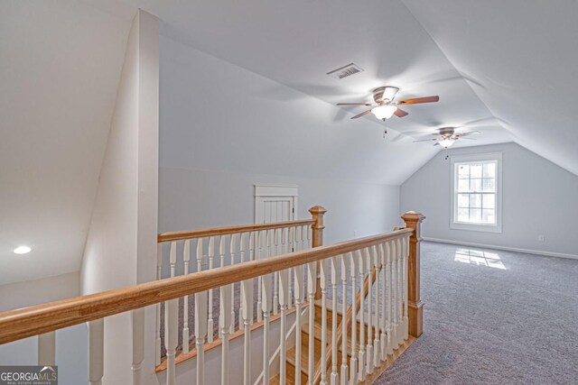 1443 Ebenezer Rd, Rincon, GA 31326 - bonus room with carpet flooring, lofted ceiling, ceiling fan, and baseboards