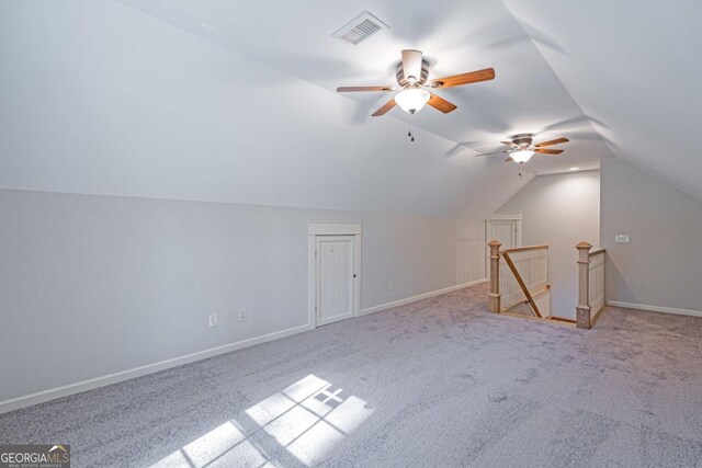 1443 Ebenezer Rd, Rincon, GA 31326 - bonus room featuring carpet flooring, vaulted ceiling, ceiling fan, and baseboards