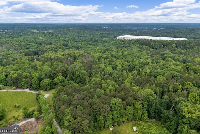 bird's eye view of a heavily wooded area