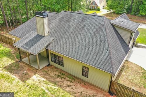 view from above of property