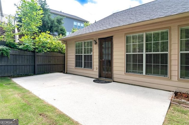 view of patio with fence