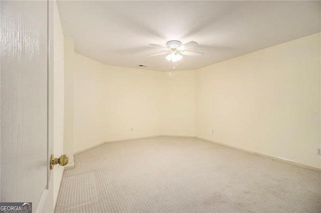 4045 Bonnett Creek Ln, Hoschton, GA 30548 - empty room with ceiling fan, light carpet, and baseboards
