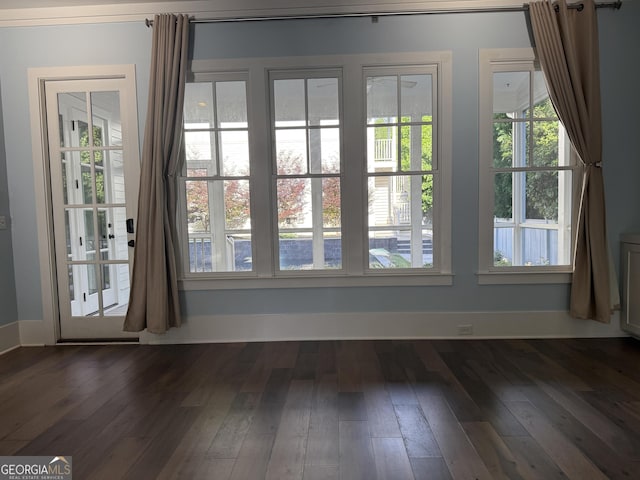 10583 Serenbe Ln, Palmetto, GA 30268 - doorway with dark wood-style floors
