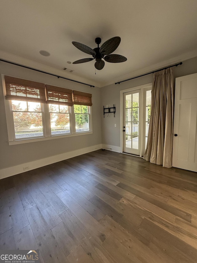 10583 Serenbe Ln, Palmetto, GA 30268 - unfurnished room with a ceiling fan and hardwood / wood-style flooring
