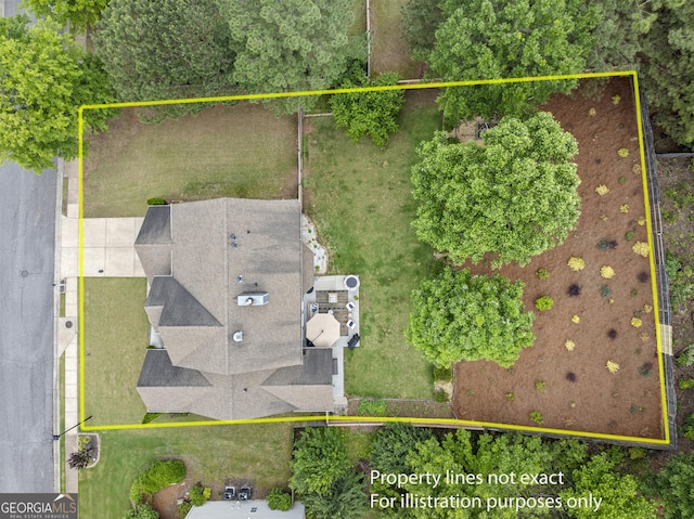 214 Crestmont Way, Canton, GA 30114 - aerial view of property's location featuring property boundaries highlighted