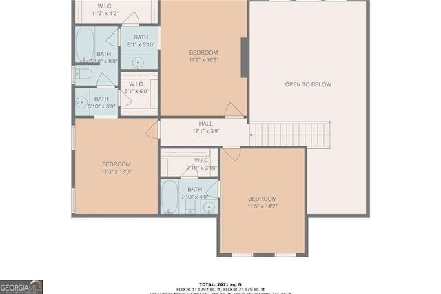 214 Crestmont Way, Canton, GA 30114 - room layout