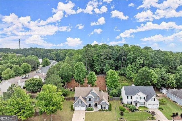 214 Crestmont Way, Canton, GA 30114 - view from above of property featuring a forest