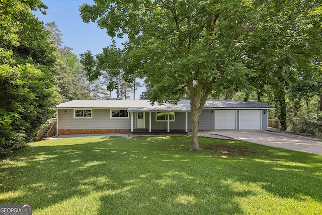 54 Owl Ct, Monticello, GA 31064 - single story home with a garage, concrete driveway, and a front yard